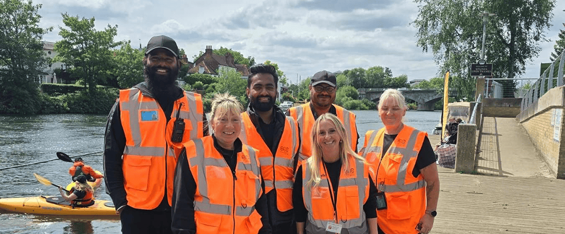 Group of event wardens and event stewards